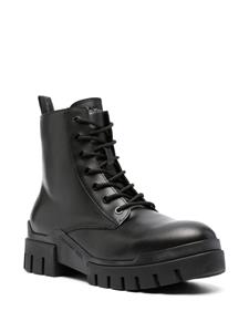 Calvin Klein Jeans Leren combat boots - Zwart