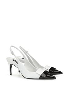 Sergio Rossi SR1 90mm slingback leather pumps - Wit
