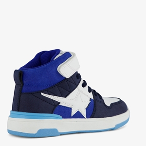 Blue Box hoge jongens sneakers blauw met ster