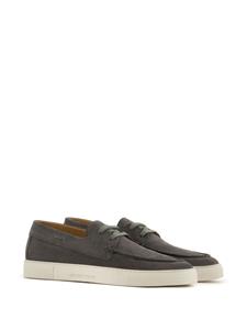 Emporio Armani Crust leather lace-up shoes - Zwart