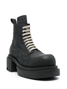 Rick Owens 80mm leather platform boots - Zwart