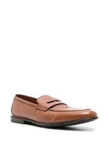 Canali penny-slot leather loafers - Bruin