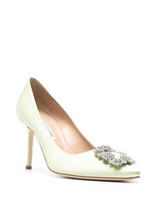 Manolo Blahnik Hangisi satijnen pumps - Groen