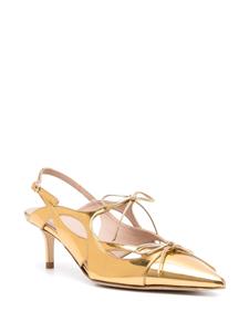 Scarosso Banana 60 mm lakleren pumps - Goud