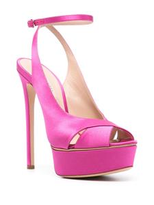 Casadei Flora Jolly satijnen sandalen - Roze