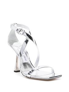 Jimmy Choo Jessica 100mm leather sandals - Zilver