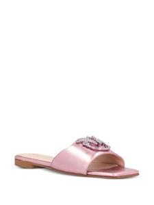 PINKO Marli 02 laminated-leather sandals - Roze