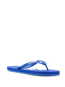 Dsquared2 Teenslippers met logo - Blauw