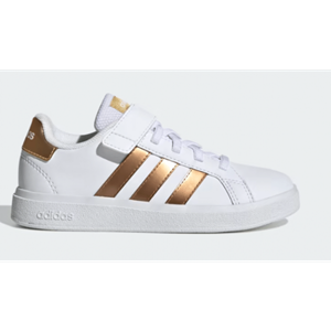 Adidas Meisjes Sneaker Grand Court 2.0 El K White/White/Magold WIT 