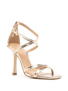 Michael Kors Celia 100mm metallic-leather sandals - 740