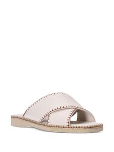 Hogan crossover-strap leather sandals - Wit