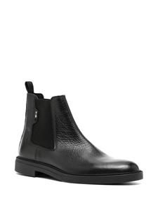 BOSS leather Chelsea boots - Zwart