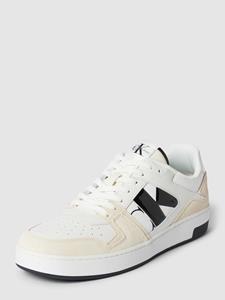 Calvin Klein Jeans Leren sneakers met contrastgarnering