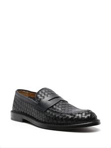 Doucal's interwoven leather penny loafers - Blauw