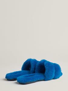 Hermès Pre-Owned pre-owned Oran shearling Sandals - Blauw