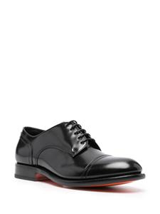 Santoni patent leather Oxford shoes - Zwart
