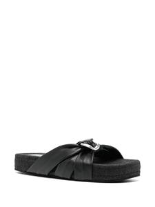 Senso Sandalen met gespdetail - Zwart