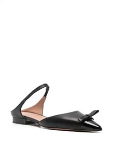 Malone Souliers bow-detail leather ballerina shoes - Zwart