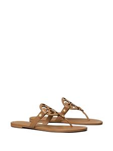 Tory Burch Miller teenslippers met logopatroon - Beige