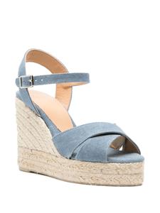 Castañer Blaudell espadrilles met sleehak - Blauw