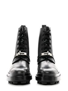 Hermès Pre-Owned Funk leather combat boots - Zwart