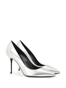 Sergio Rossi Godiva leather pumps - Zilver