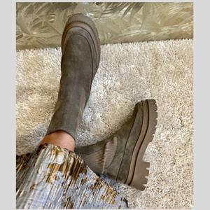 COPENHAGEN SHOES MY GIRL AND ME SUEDE - DK TAUPE (ARMY) |   |  Laarzen |  Dames