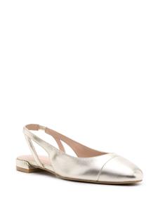 Stuart Weitzman slingback leather ballerina shoes - Goud