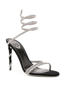 René Caovilla Margot sandalen verfraaid met kristallen - Zwart