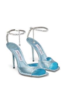 Jimmy Choo Saeda metallic sandalen - Blauw