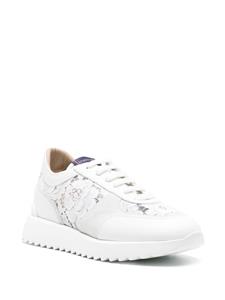 Le Silla chantilly-lace leather sneakers - Wit