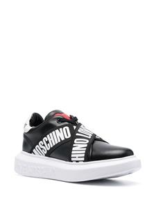 Love Moschino Sneakers met elastische band - Zwart