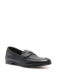 Henderson Baracco grained leather loafers - Zwart
