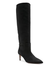 Paris Texas Stiletto 105mm suede boots - Zwart