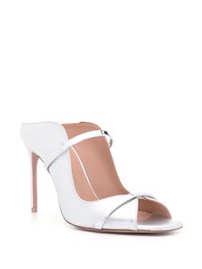 Malone Souliers metallic-finish leather mules - Zilver