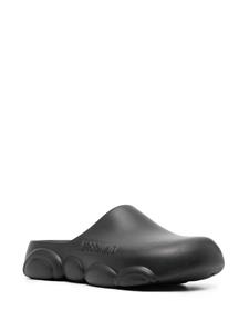 Moschino Slippers met ronde neus - Zwart