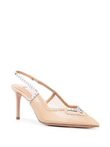 Aquazzura Forbidden Love 85mm mesh pumps - Beige