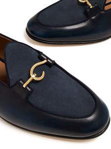Edhen Milano almond-toe leather loafers - Blauw