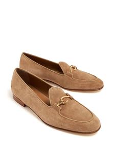 Edhen Milano almond-toe suede loafers - Bruin