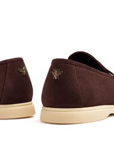 Bougeotte bee-appliqué suede loafers - Bruin