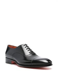 Santoni polished oxford shoe - Zwart