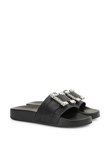 Sergio Rossi Sr Jelly sandalen verfraaid met kristallen - Zwart