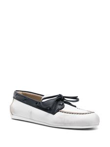 Miu Miu two-tone leather loafers - Wit