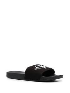 Calvin Klein Slippers met logoprint - Zwart