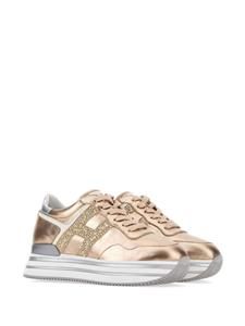 Hogan Midi metallic platform sneakers - Goud