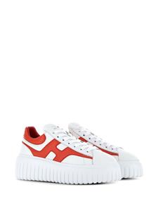 Hogan H-Stripe panelled leather sneakers - Wit