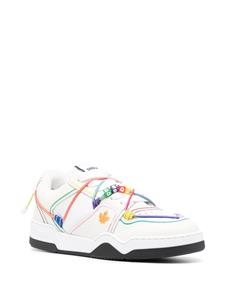 Dsquared2 Spiker logo-beaded leather sneakers - Beige