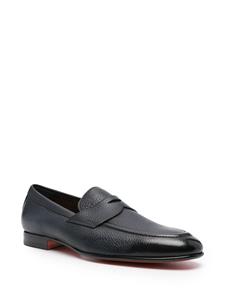 Santoni Leren loafers - Blauw