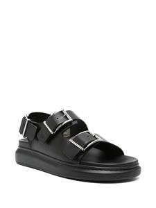Alexander McQueen logo-debossed leather sandals - Zwart
