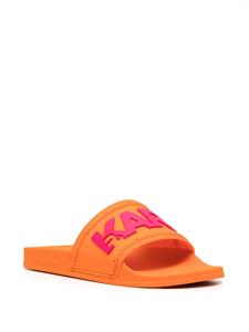Karl Lagerfeld Slippers met logo-reliëf - Oranje